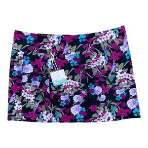 Balance Collection Women’s Tropical Floral Pattern Skirt Swim Coverup Sz L -NWT